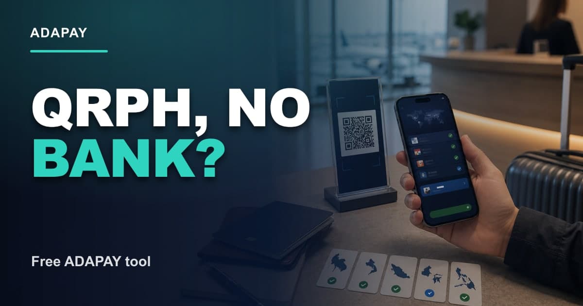 QRPH без средства проверки банковского счета на Филиппинах — QRPH, нет банка? Миниатюра открытого графика ADAPAY