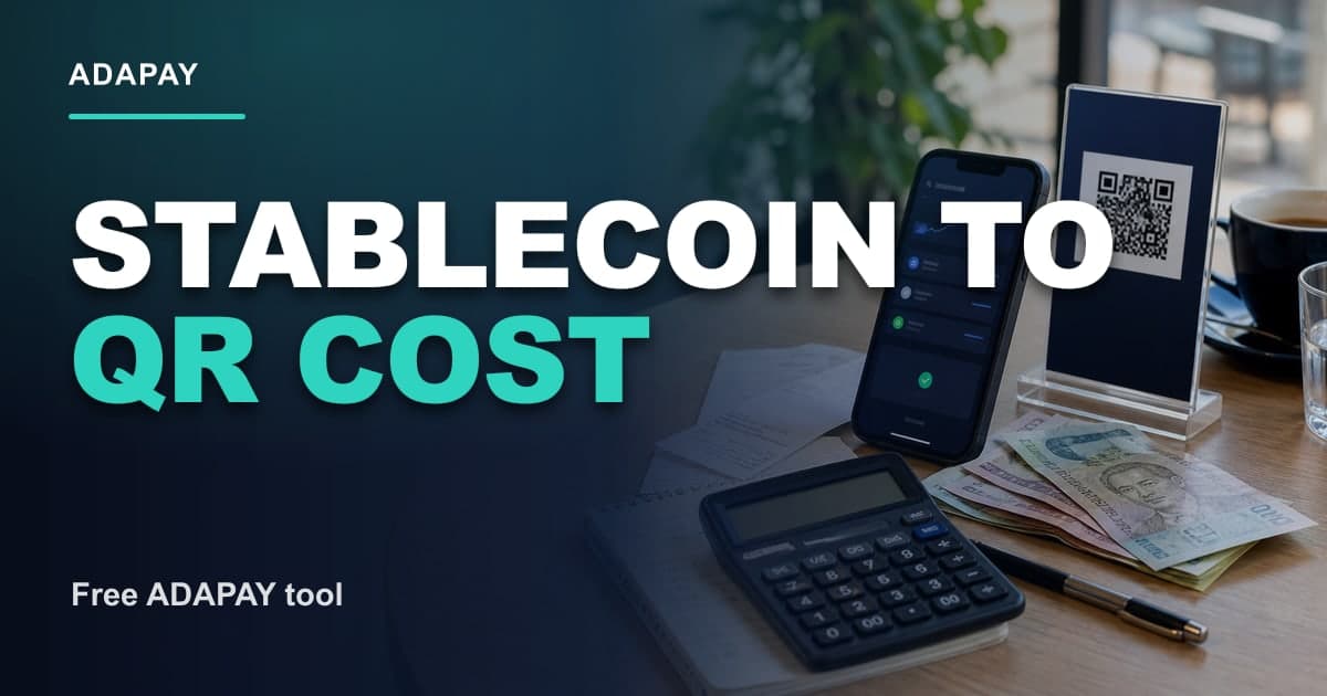 Калькулятор расходов стейблкоина на местный QR - Стоимость стейблкоина на QR Миниатюра ADAPAY Open Graph